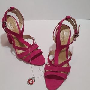 Schutz Veggy Heels in Rose Pink